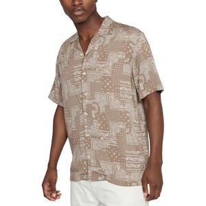 MATINIQUE Mens Maklampo Button Up Shirt, Brown, NWT